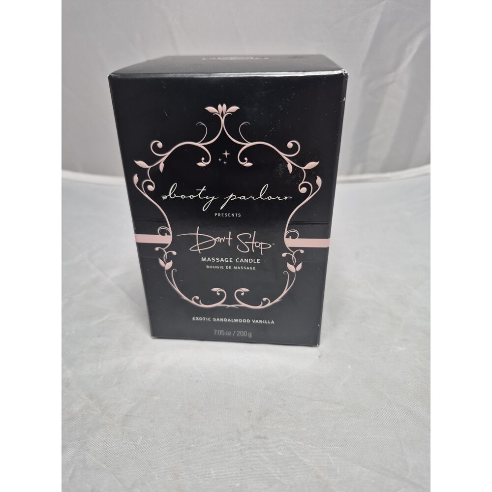 💥 Booty Parlor Don’t stop massage candle Exotic Sandlewood Vanilla 7.05 oz B6